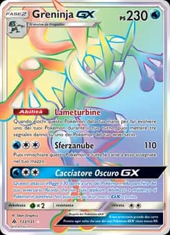 Greninja GX card in Italian
