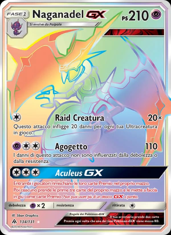Naganadel GX card in Italian