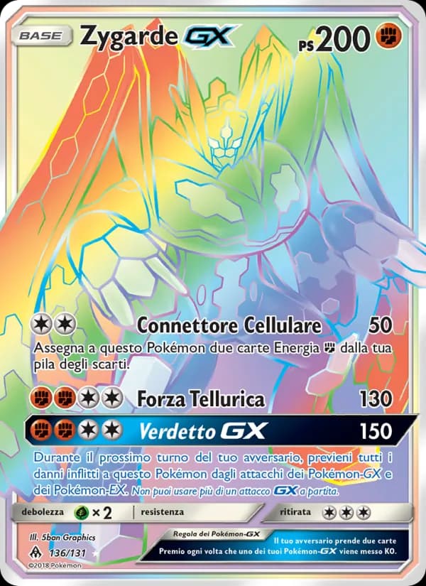 Zygarde GX card in Italian