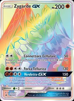 Zygarde GX card in Italian