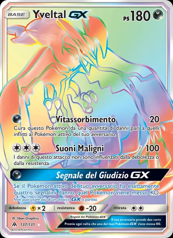 Yveltal GX card in Italian