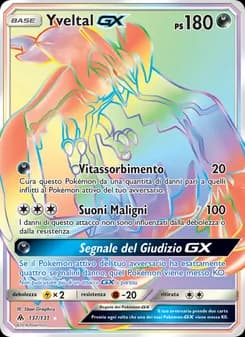 Yveltal GX card in Italian