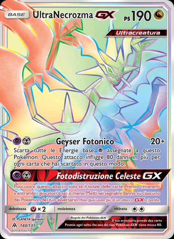 UltraNecrozma GX card in Italian