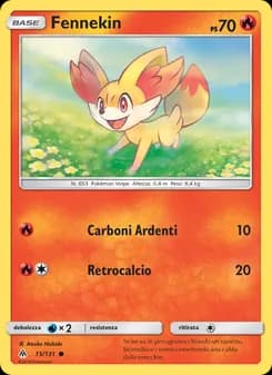 Fennekin card in Italian