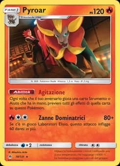 Pyroar card in Italian