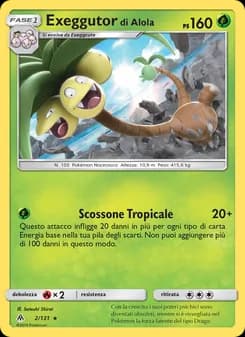 Exeggutor di Alola card in Italian