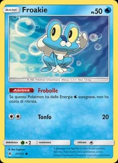 Froakie card in Italian