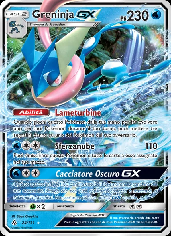 Greninja GX card in Italian