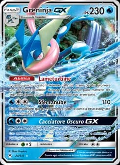 Greninja GX card in Italian
