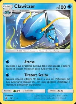 Clawitzer card in Italian