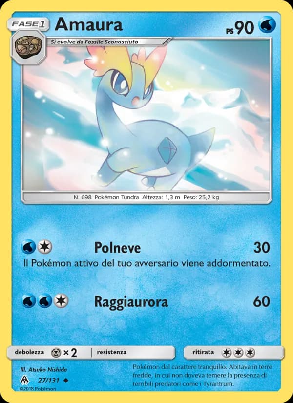 Amaura card in Italian