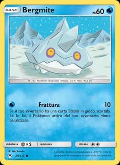 Bergmite card in Italian