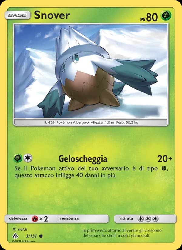 Snover card in Italian