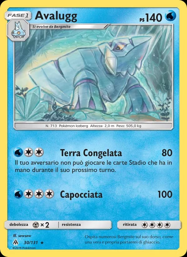 Avalugg card in Italian