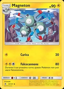 Magneton card in Italian