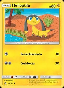 Helioptile card in Italian