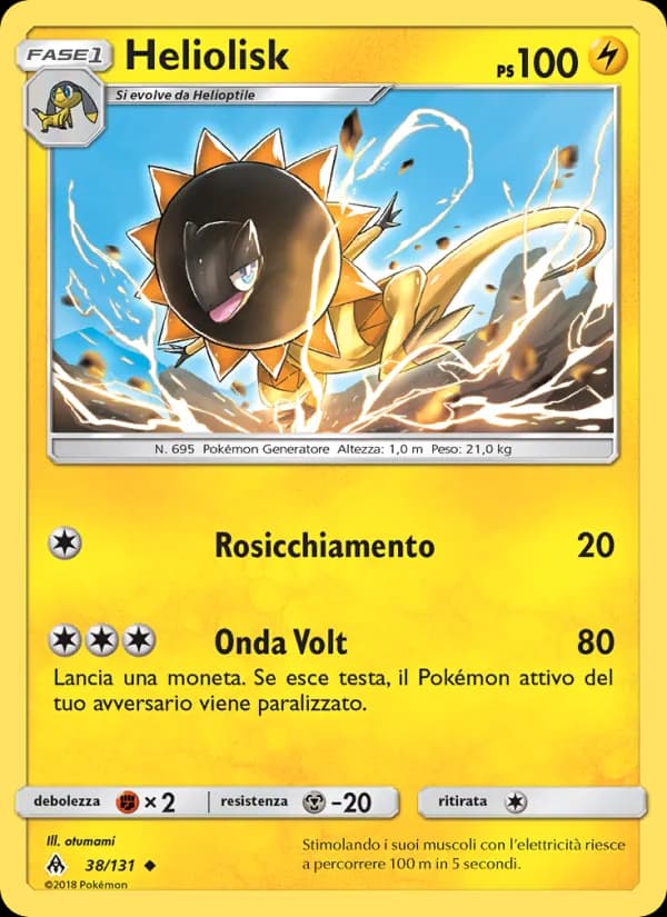 Heliolisk card in Italian