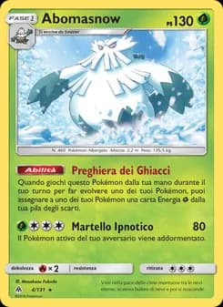 Abomasnow card in Italian