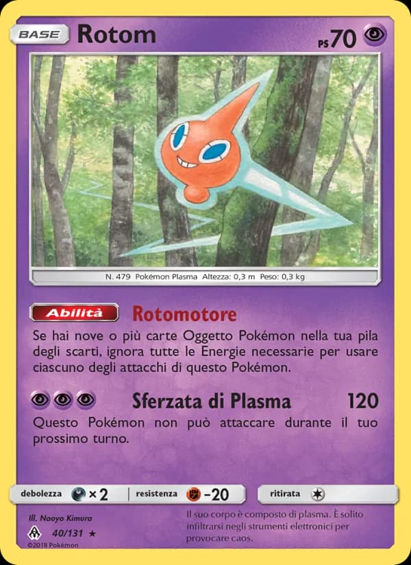 Rotom card in Italian