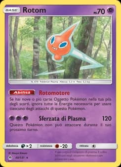 Rotom card in Italian