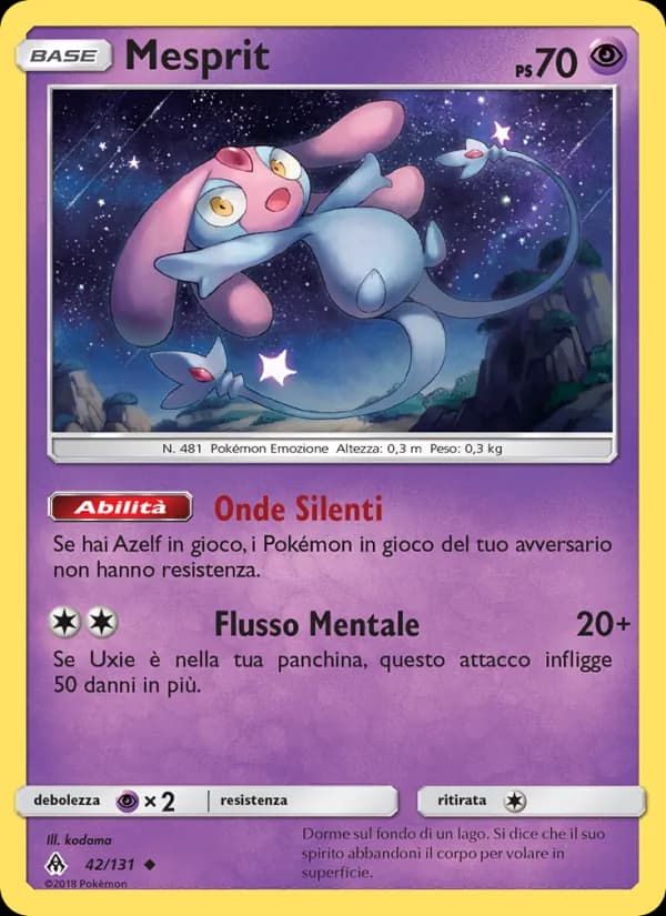 Mesprit card in Italian