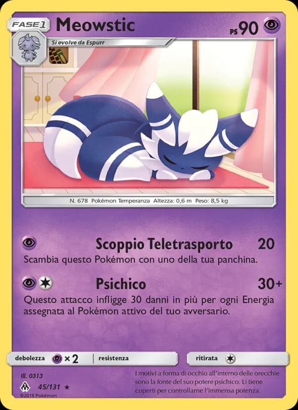 Meowstic card in Italian