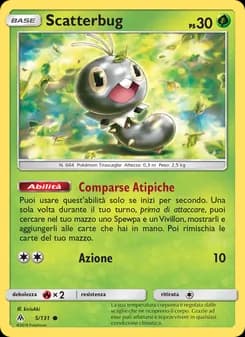 Scatterbug card in Italian