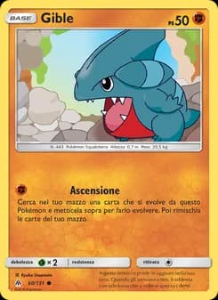 Gible card in Italian