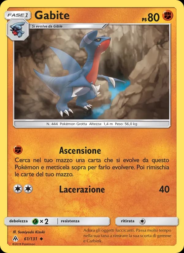 Gabite card in Italian