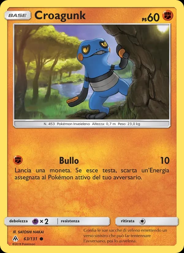 Croagunk card in Italian