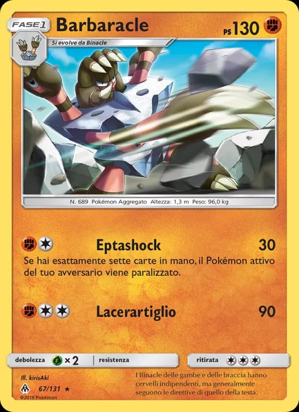 Barbaracle card in Italian