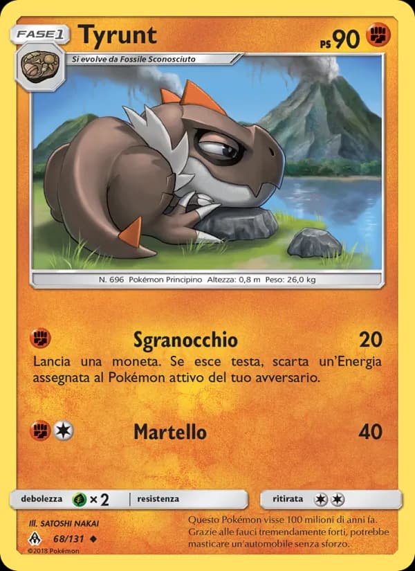 Tyrunt card in Italian