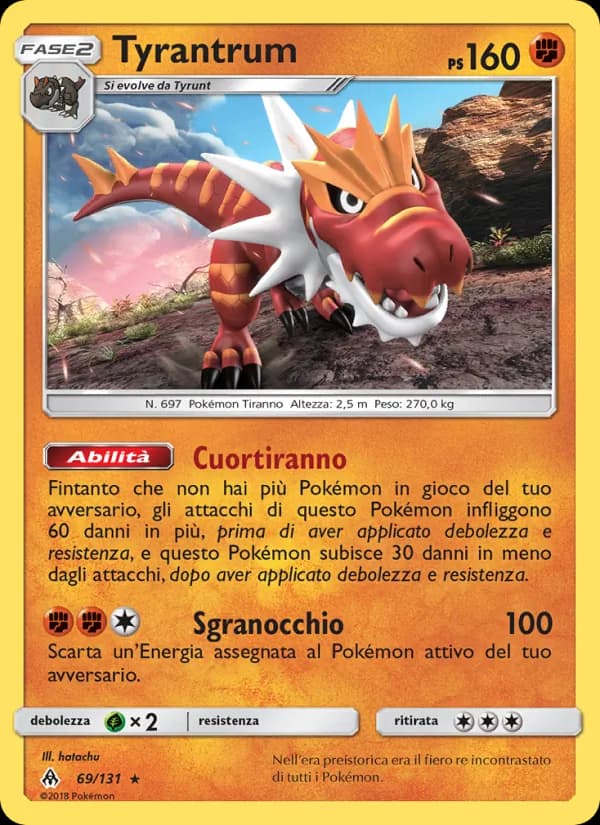 Tyrantrum card in Italian