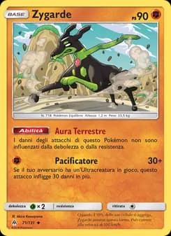Zygarde card in Italian