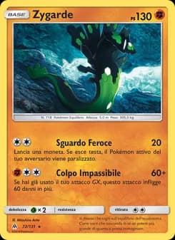 Zygarde card in Italian