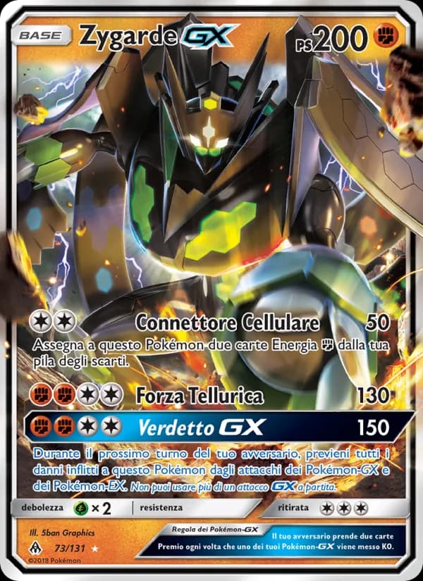 Zygarde GX card in Italian