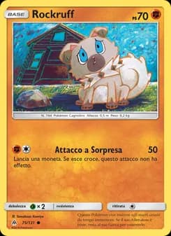 Rockruff card in Italian