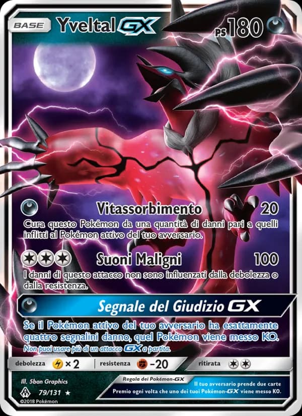 Yveltal GX card in Italian