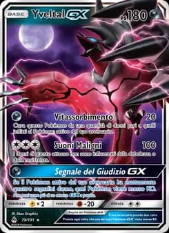 Yveltal GX card in Italian