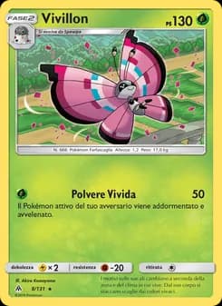 Vivillon card in Italian