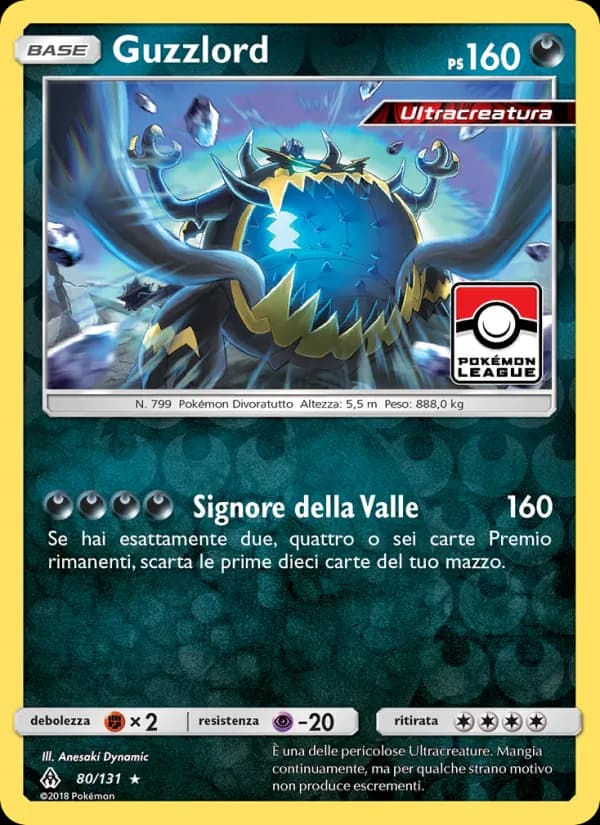 Guzzlord card in Italian
