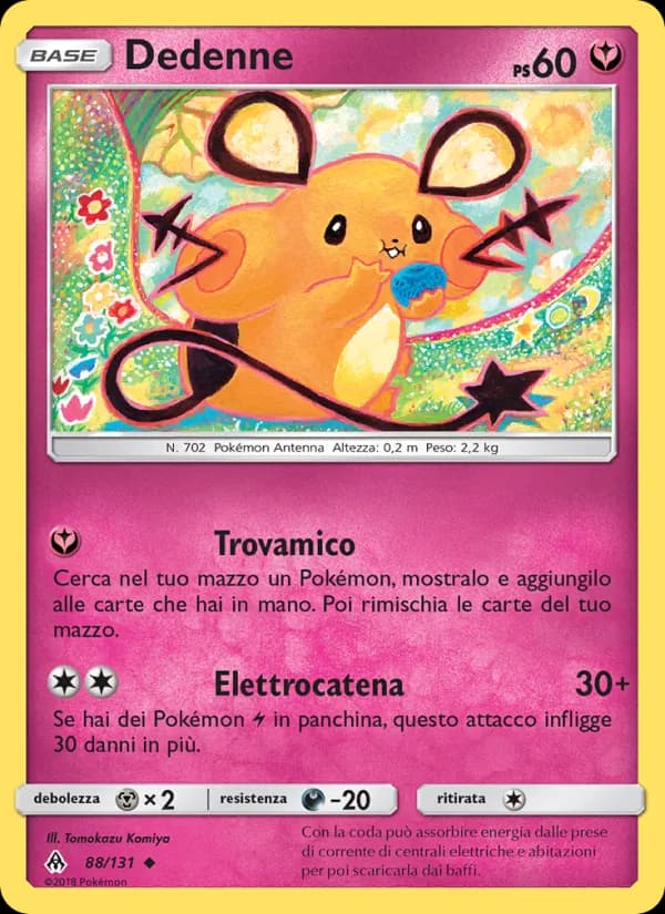Dedenne card in Italian