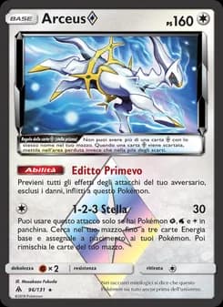 Arceus ◇ card in Italian