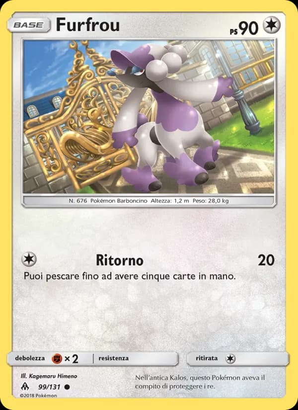 Furfrou card in Italian