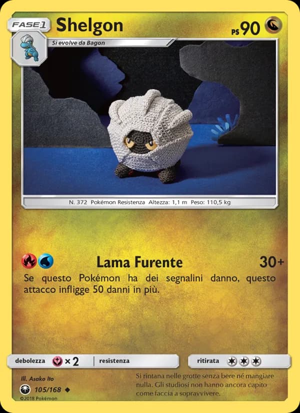 Shelgon card in Italian