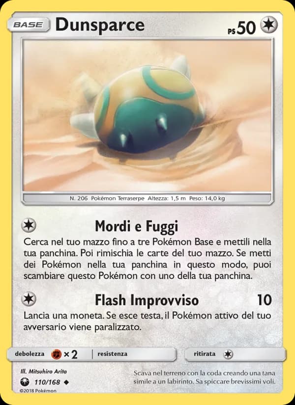 Dunsparce card in Italian