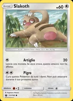 Slakoth card in Italian