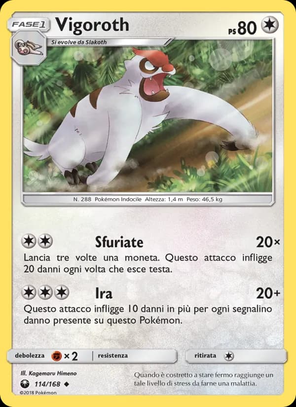 Vigoroth card in Italian
