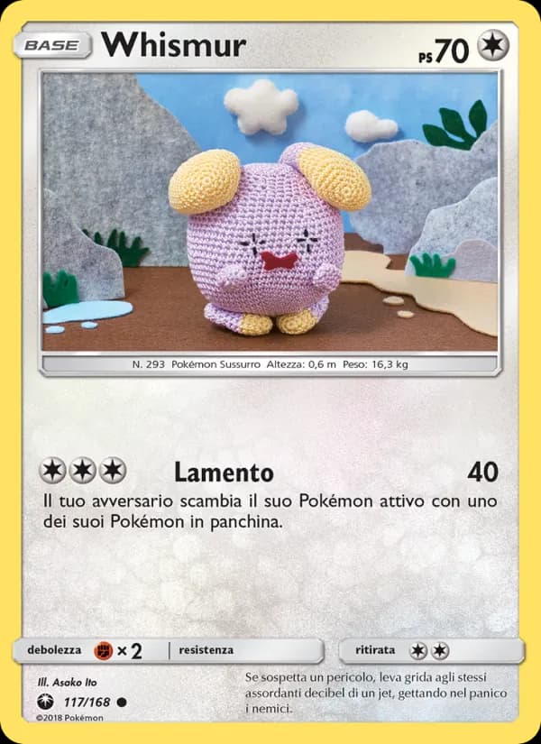 Whismur card in Italian
