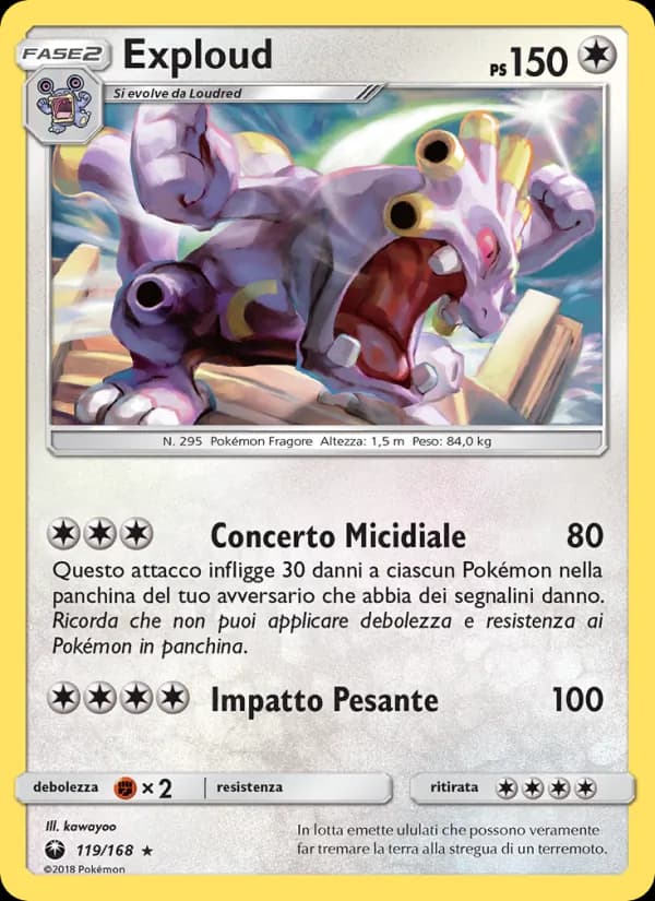 Exploud card in Italian
